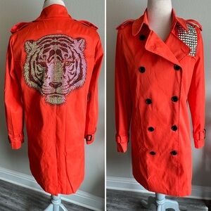 Custom tiger trench jacket